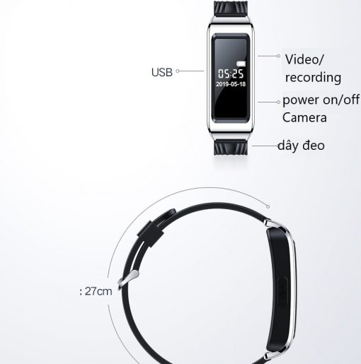 Camera đồng hồ điện tử đeo tay D6 siêu ngụy trang