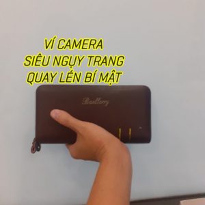 Camera ngụy trang ví da cầm tay quay lén V88
